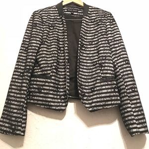Women’s Lace & Striped Blazer